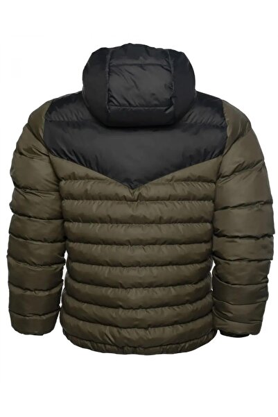 New Balance Green Men's Hooded Collar Coat Mnj3233-Tpg-Nb