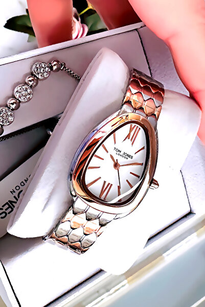 Tom Jones ساعة يد نسائية مقاومة للماء 3 ATM - حبل فولاذي وسوار GTJB2007C4