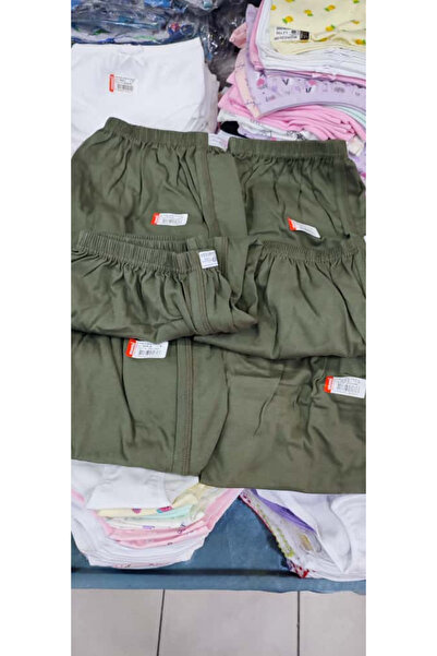 Ceylanoğlu Men's 6-Piece Organic Cotton Combed Single Jersey Khaki Green Argentina Long Underpants 003