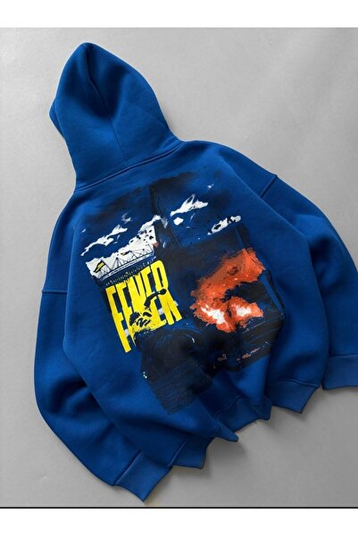 roofmen Kar Maskeli Sarı Lacivert Taraftar Ninja Unisex Sweatshirt Hırka (OWE...