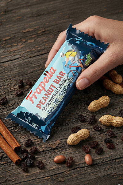 Frapella Vegan Bar with Grapes and Cinnamon Peanut 40 Gr. X 12 Pieces