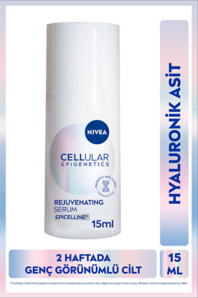 NIVEA Cellular Epigenetics Rejuvenating Yaşlanma Karşıtı Cilt Serumu 15ml,Dolgunlaştırıcı, Hyaluronik Asit