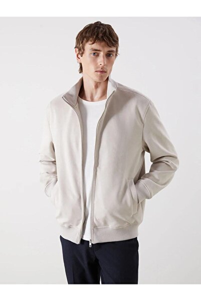 LC Waikiki Ανδρικό παλτό Standard Mold ψηλός λαιμός Suede (W5)