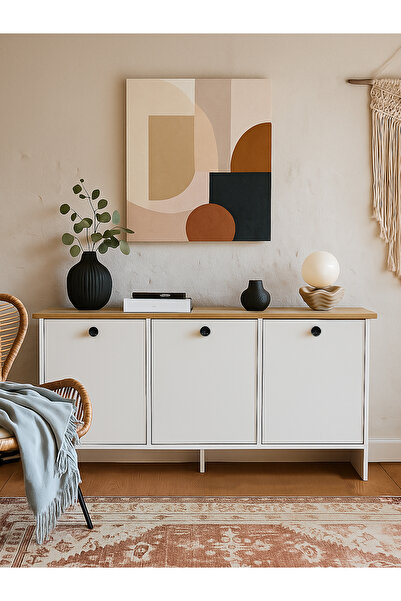 dorpek Gandias Konsol Bohem Salon Konsolu 150cm Beyaz - Sepet