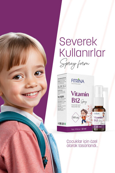 FITRİNA B12 Vitamini Çocuklar İçin Sıvı Sprey 10 ml Takviye Edici Gıda