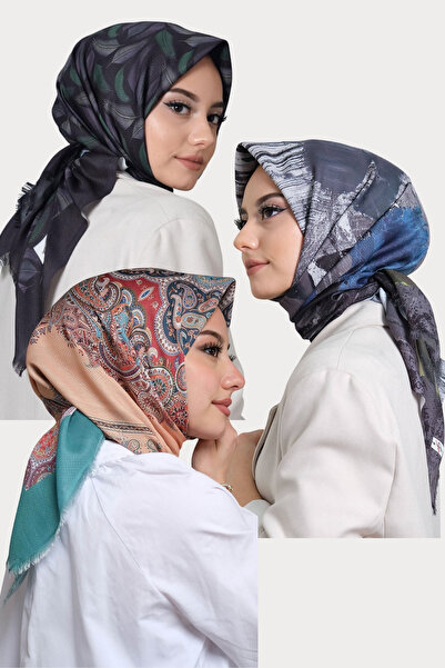 AFVENTE Feather,Abstract,Paisley Pattern Cotton Scarf Buy 3 Get 2