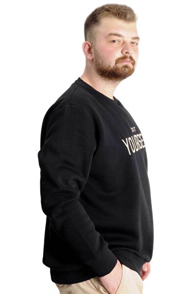 ModeXL Ανδρικό μπλουζάκι Mode Xl Plus Size Do It Yourself 23168 Μαύρο