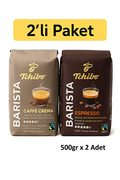 Tchibo Barista Çekirdek Kahve 2’li Paket (Crema + Espresso 2x500)