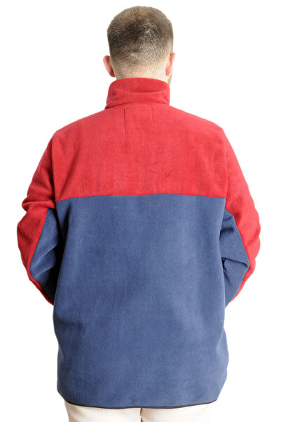 ModeXL Mode XL Men's Sweat Polo Collar Half Zip Fleece 22552 Indigo