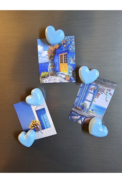 Gamy Crafts Magnet - Buzdolabı Magneti - Buzdolabı Süsü - 5’li Kalpli Magnet ...