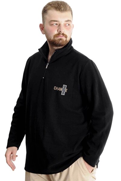 ModeXL Navy Blue Mode XL Μεγάλο μέγεθος Φούτερ γιακάς με φερμουάρ Thessaloniki - 23548