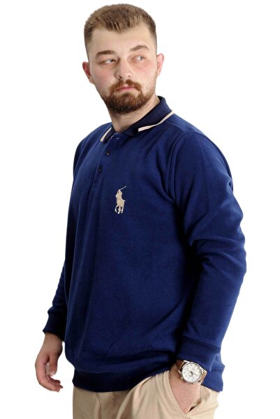 ModeXL Mode Xl Великий розмір Чоловічий Світшот Поло Селонік Horse 23442 Індіго