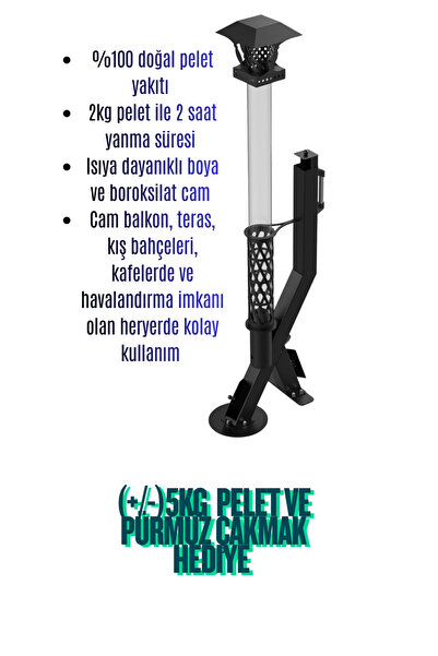 POSİTİVE LİFE CAM BORULU ROKET-PELET SOBA