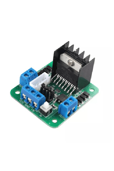 Robotistan L298N Çift Motor Sürücü Kartı - Dual Motor Driver (Yeşil PCB)