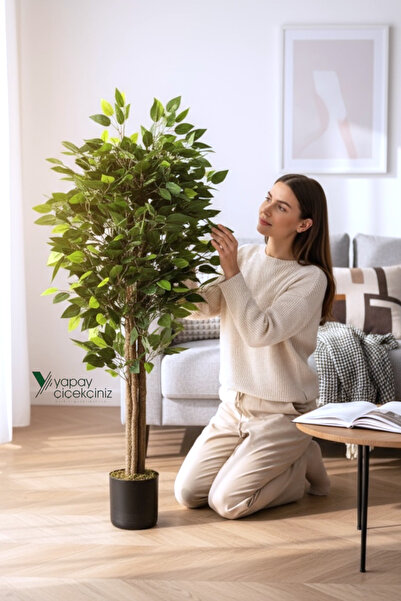 YAPAY ÇİÇEKÇİNİZ 120 Cm Yoğun Yapraklı Yapay Benjamin Ağacı