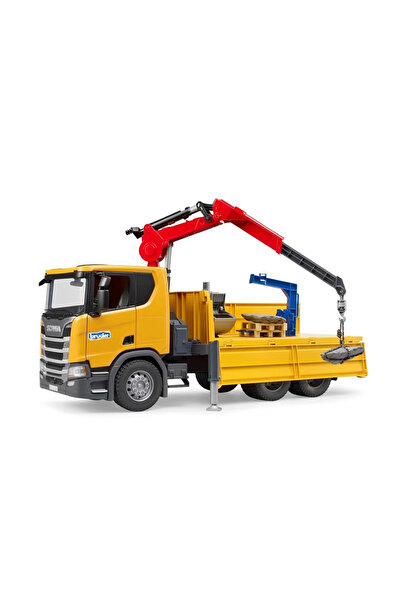 Bruder شاحنة موقع البناء نيسي وورلد سكانيا 560R مع رافعة BR03551