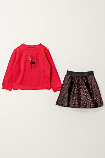 HAUSEkids Σετ κοριτσιών 4-8 ετών Merry Year -Κόκκινο-