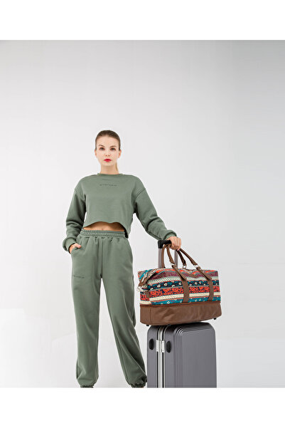 Kinmac Geantă de călătorie, Kinmac, 46x22x35 cm, stil boem, multicoloră