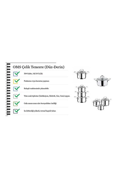 OMS PASLANMAZ Oms Mini Deep Pot 12x8cm 152.2008-12-Mdt Q