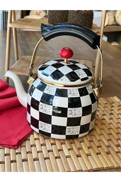 ROSSEV Enamel Checkers Kettle