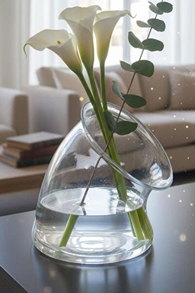 Paşabahçe Vază oblică din cristal, fabricată manual din sticlă Denizli 100312...