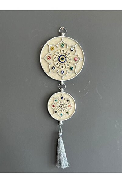 ROSSEV Tavolo Krem&Gümüş Renkli Nazarlık 2'li