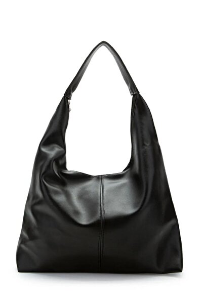 Mckanzie Geantă de umăr cu fermoar de dimensiuni mari, cu cusătură în mijlocul mânerului oval