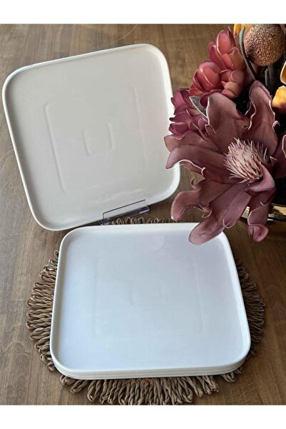 ROSSEV Set of 2 Porcelain Square Presentation Plates