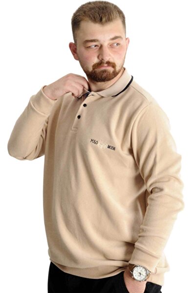 ModeXL Mode Xl Великий розмір Світшот Поло Селонік Mode 23448 Бежевий