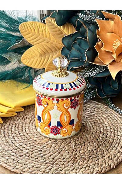 ROSSEV Elegance Emaye Kavanoz-12 Cm