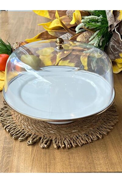 ROSSEV Pearl Enamel Cake Jar - White