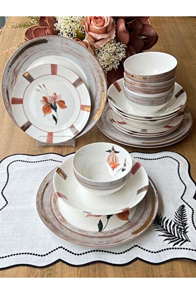 ROSSEV Yemek Takımı Rusty 16 Parça 4 Kişilik