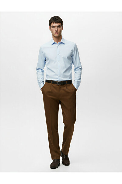 Koton Comfortable Fit Viscose Blend Pocketed Pleated Fabric Pants