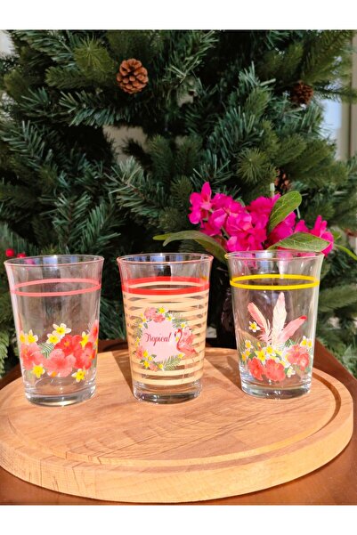 Madame Coco Flamingo 3-Piece Water Glass Set - 290 ml