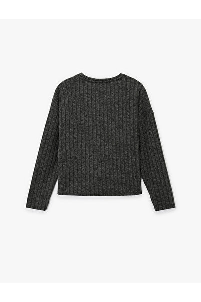 Koton Long Sleeve Crew Neck Comfortable Fit Pajama Top