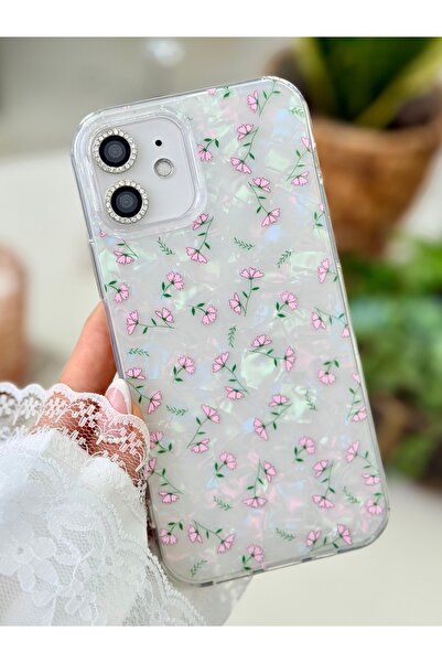 Go Aksesuar حافظة سيليكون مرنة 2in1 بتصميم زهرة مطبوع متوافقة مع هاتف Iphone ...