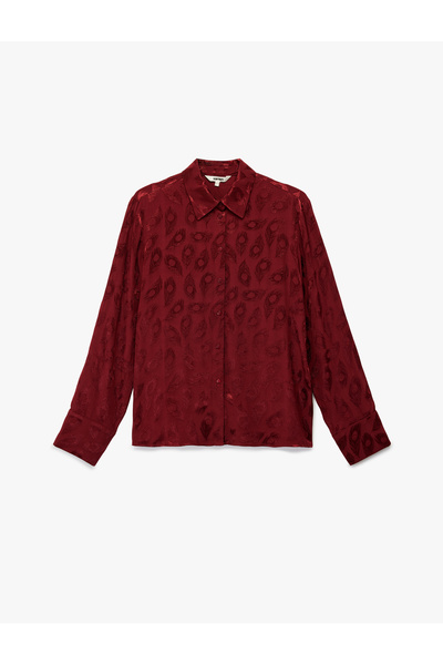 Koton Πουκάμισο με μακρύ μανίκι με κουμπιά με σχέδιο βισκόζης