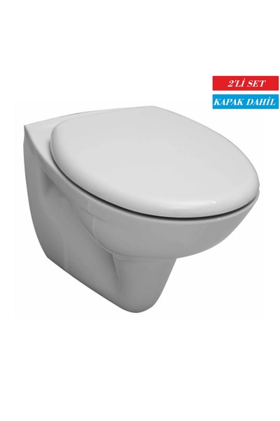 Eca Serel Basic Asma Klozet+Serel Gediz Duroplast Metal Menteşeli Klozet Kapağı