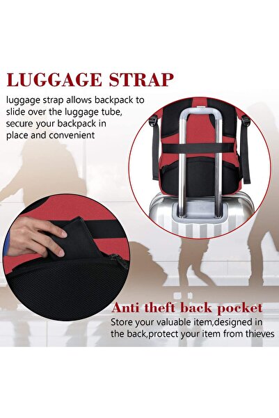 halber Rucsac Laptop, halber, Pro, Style & Storage, 15.6 inch, Rosu