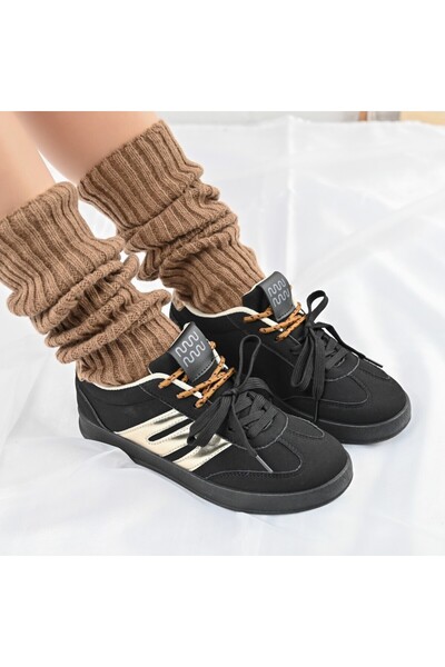 Tmall Pantofi sport pentru femei, din piele ecologică, D1405, negri
