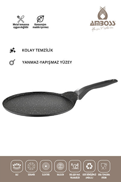 Amboss Mocca Granit Kaplama Krep Tavası 26 cm