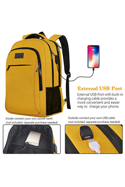 halber Laptop Backpack, Halber, Pro, Style & Storage, 15.6 inch, Gold