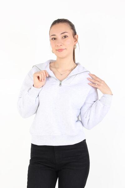 Mckanzie 2512 Φούτερ με φαρδύ γιακά με φερμουάρ