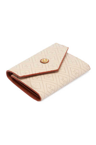 Tergan Bej Print Kadın Cüzdan - S1CB00055814-E52