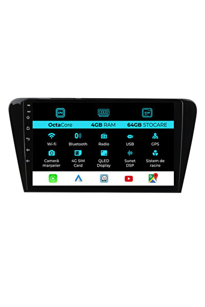 NavStore Navigatie Android Dedicata Skoda Octavia 3 (2013 - 2018) 10 Inch, 4G...