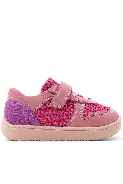 Rakerplus Bob Genuine Leather Pink Purple Barefoot Velcro Elastic Baby Sneaker Shoes