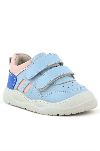 Rakerplus Schaggy Genuine Leather Blue Powder Baby Girl Sneakers
