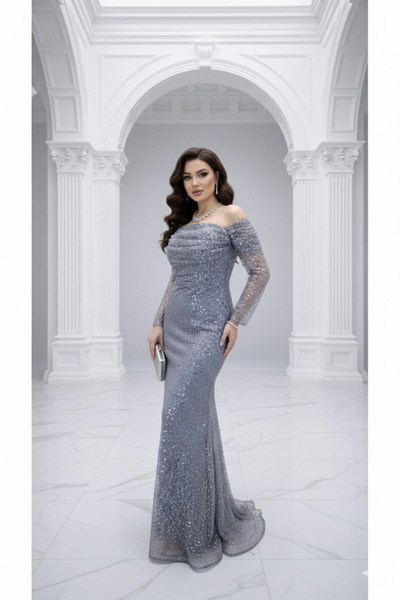 CAREZZA Lumos - Karmen Yaka Intense Sequined Evening Dress