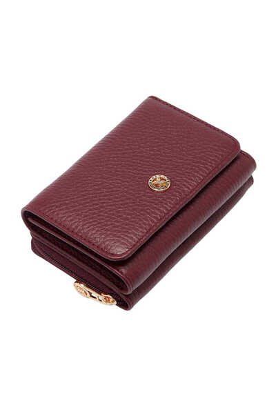 Tergan Claret Red Genuine Leather Women's Wallet - S1Cb00005798-M71