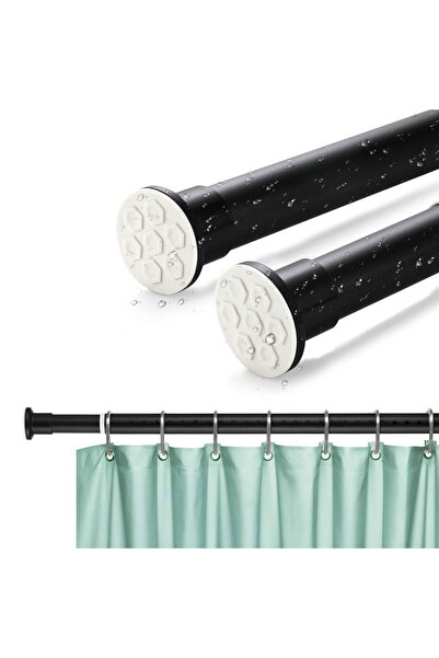 OEM BARĂ TELESCOPICĂ DIN OȚEL 70-110 CM NEAGRĂ